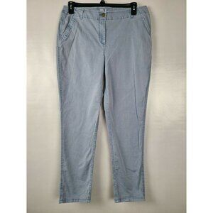 𝅺Chicos Womens Pants Size 12 Blue Straight Leg